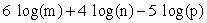 Expand the following expression using rules of logarithms:   A)    B)    C)    D)   