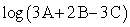 Contract the following expression using rules of logarithms. Express your answer as a single logarithm.   A)    B)    C)    D)   