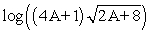 Expand the following expression using rules of logarithms:   A)    B)    C)    D)   