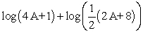 Expand the following expression using rules of logarithms:   A)    B)    C)    D)   