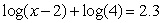 Solve the equation for x.     Round your answer to 2 decimal places. 