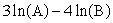 Contract the following expression using rules of logarithms. Express your answer as a single logarithm.