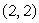 Find the formula for the function pictured on the semi-log plot given that the 2 points pictured are   and        Write your answer in   form. 