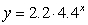 Choose the function of an exponential function where   and for every unit increase in x, the output is multiplied by 2.1. A)    B)    C)    D)   