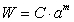 An investment is originally worth $19,000 and its worth increases by a factor of 1.008 each month. Find a formula that gives the investment's worth , W, as a function of the months, m, since the original investment. Write your answer in form   . 