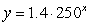 Find an exponential function,   , such that   and for every unit increase in x, the output increases by 40 percent.. Enter your answer in   form. A)    B)    C)    D)   