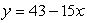 Which of the following functions would appear as a straight line on a semi-log plot? A)    B)   