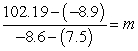 Find the value of m that satisfies the equation.