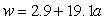 The function,   , gives the weight (in ounces) , w, of a cat that is a years of age. What are the units of the 3.5 in the formula? A)  ounces per year B)  ounces C)  years D)  years per ounces