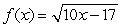 Find the domain of the function,   . Write your answer in interval notation using fractions. 