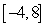 The following grid shows the graph of the function,   .   Find the range of the function. A)    B)    C)   