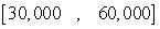 The following graph shows the populations (in thousands)  of two cities, City 1 and City 2.   Find the range of population for City 1. A)    B)    C)    D)   