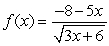 Find the domain for this function. Express the domain in interval notation.   
