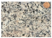 88) Which of the following rock photographs depicts a felsic igneous rock? A)    B)    C)    D)   
