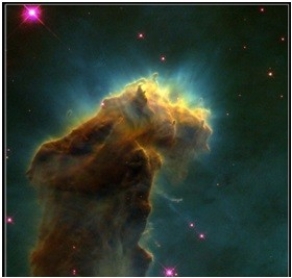 45) Which of the following statements best describes how this object may have formed?   A) A star ejected its outer envelope of gas and plasma. B) A supernova exploded, probably from the late-stage evolution of a high-mass star. C) Material accumulated into a sphere because of gravity, and it underwent nuclear fusion of hydrogen. D) Interstellar gas and dust accumulated due to gravity. Some pockets had enough mass to cause star formation.