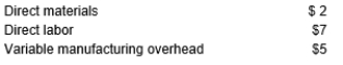 The Textile Milling Company manufactures an intermediate product identified as Y3. Variable manufacturing costs per unit of Y3 are as follows:   Indigo Company has offered to sell Textile Milling 5,000 units of Y3 for $20 per unit. If Textile Milling accepts the offer, $25,000 of fixed manufacturing overhead will be eliminated. Applying differential analysis to the situation, Textile Milling should: A)  Buy Y3; the savings is $50,000 B)  Buy Y3; the savings is $5,000 C)  Make Y3; the savings is $50,000 D)  Make Y3; the savings is $5,000