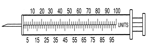 Order: Humulin R insulin 6 units and Humulin N insulin 40 units, subQ, daily Drugs available:Insulin syringe: Units 100/mL    a. Explain the method for mixing the two insulins. b. Mark on the insulin syringe how much regular insulin and how much NPH insulin you would withdraw.   