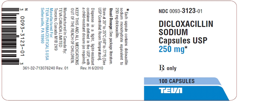 Order: dicloxacillin 1 g/day, PO, in four divided doses, q6h Drug available:    a. How many milligrams should the patient receive q6h? b. How many capsules would you give per dose?