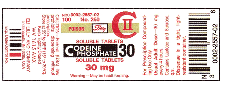 Order: codeine gr 1, PO, stat Drug available:   How many tablets of codeine would you give?