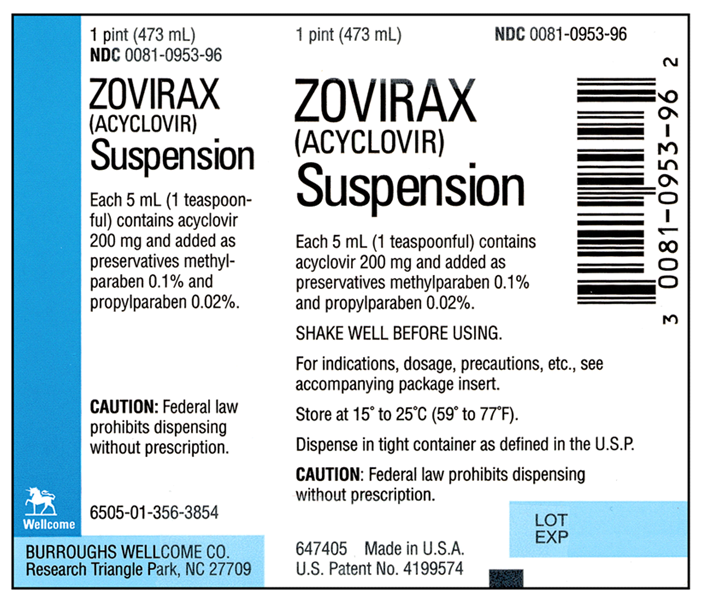 Order: acyclovir (Zovirax) 400 mg, PO, bid Drug available:   How many milliliters of Zovirax would you give per dose?
