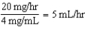 a.   b.   c.   d.   e. 20 mg/hr (given)