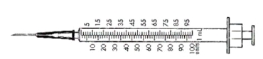 Directions: Mark the syringe with the amount of insulin ordered. -Ordered: 39 units  <div style=padding-top: 35px> 