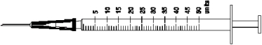 Mark the syringe with the ordered amount of regular and intermediate acting insulin. -Ordered: 7 units of Humalog R and 25 units of Humulin N  <div style=padding-top: 35px> 