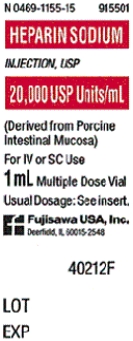 Answer the question and fill in the correct amount of heparin on the syringe. -Ordered: 15,000 units of heparin subcutaneous every 6 hr. Available: Heparin sodium 20,000 units per mL.     How many mL will you give?   