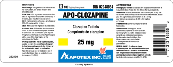Calculate the following dosage. Order: Clozapine 75 mg PO daily Available:    Administer _______