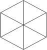 In the first chapter of the book, the following figure is interpreted as representing completely different things. Which of the alternatives below is NOT one of these interpretations?   A)  It represents a three-dimension cube. B)  It represents a so-called panopticon. C)  It represents an umbrella from above. D)  It represents an army tent from above.