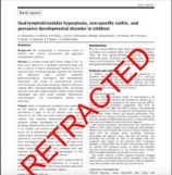 Who is the now-discredited anti-vaxxer who published this article in the late 1990s that claimed an association between autism and the measles vaccine?   