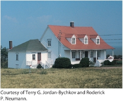   -The type of house pictured here is a(n) : A)  Québec French farmhouse B)  Yankee New England large house C)  Yankee upright and wing house D)  African American shotgun house