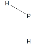 Phosphine, PH<sub>3</sub>, is structurally much like ammonia. Which of the following is the best Lewis structure of phosphine? A)    B)    C)    D)   