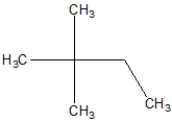 What is the proper name of this compound?   A) 2,2-ethylbutane B) 2,2-dimethylpentane C) 2,2-dimethylbutane D) 3,3-methylbutane