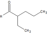 What is the name of the following compound?   A) 4-ethylbutanal B) 2-ethylbutanal C) 2-ethylpentanal D) 4-ethylpentanal