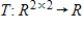 Determine whether the function   is a linear transformation, where   .
