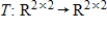 Find the matrix A of the linear transformation   with respect to bases G and Q, respectively.   