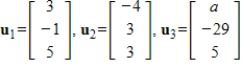 Find all values of a (if any) so that the given vectors form an orthogonal set.   