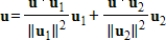 If   is an orthogonal set of vectors, and   , then    .