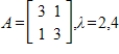 The eigenvalues for the symmetric matrix A are given. Find matrices D and P of an orthogonal diagonalization of A.
