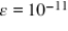 Determine the numerical rank of a matrix with singular values , , , , and , if .