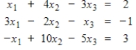 Find all least squares solutions for the given system.
