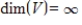 If every finite set S in a vector space V fails to span V, then   .