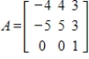 Find a basis for the eigenspace associated with eigenvalue   for the matrix     .