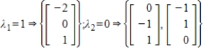 Find the matrix A that has the given eigenvalues and bases for the corresponding eigenspaces.   