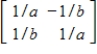 If the   invertible matrix A has hidden rotation-dilation matrix   , where   then   has hidden rotation-dilation matrix    .