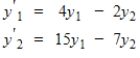 Find the general solution for the system    .