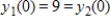 Suppose that two countries are in an arms race modeled by the system of differential equations     where y<sub>1</sub> and y<sub>2</sub> are measured in thousands. Find the solution for the system with initial conditions   , and use it to predict the long-term amounts of arms held by each country.