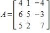 Find     and     for the matrix   