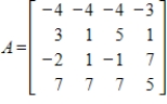 Find     and     for the matrix   